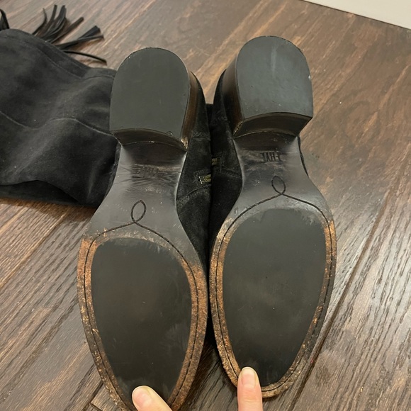 Frye Black Suede OTK (Over the Knee) Boot - Picture 5 of 7